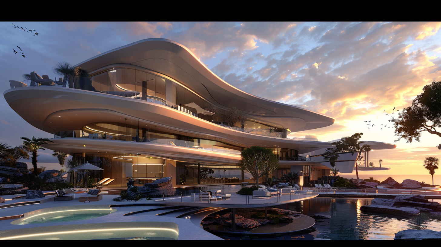2050 Futuristic Luxury Extreme Mansion Concept