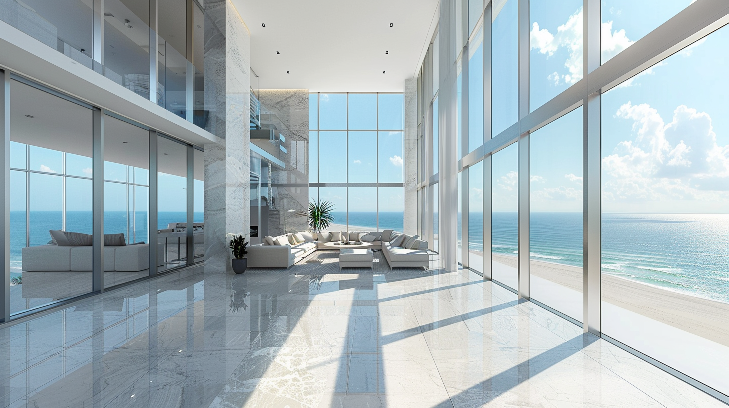 Architectural Interior Design with Ocean Views