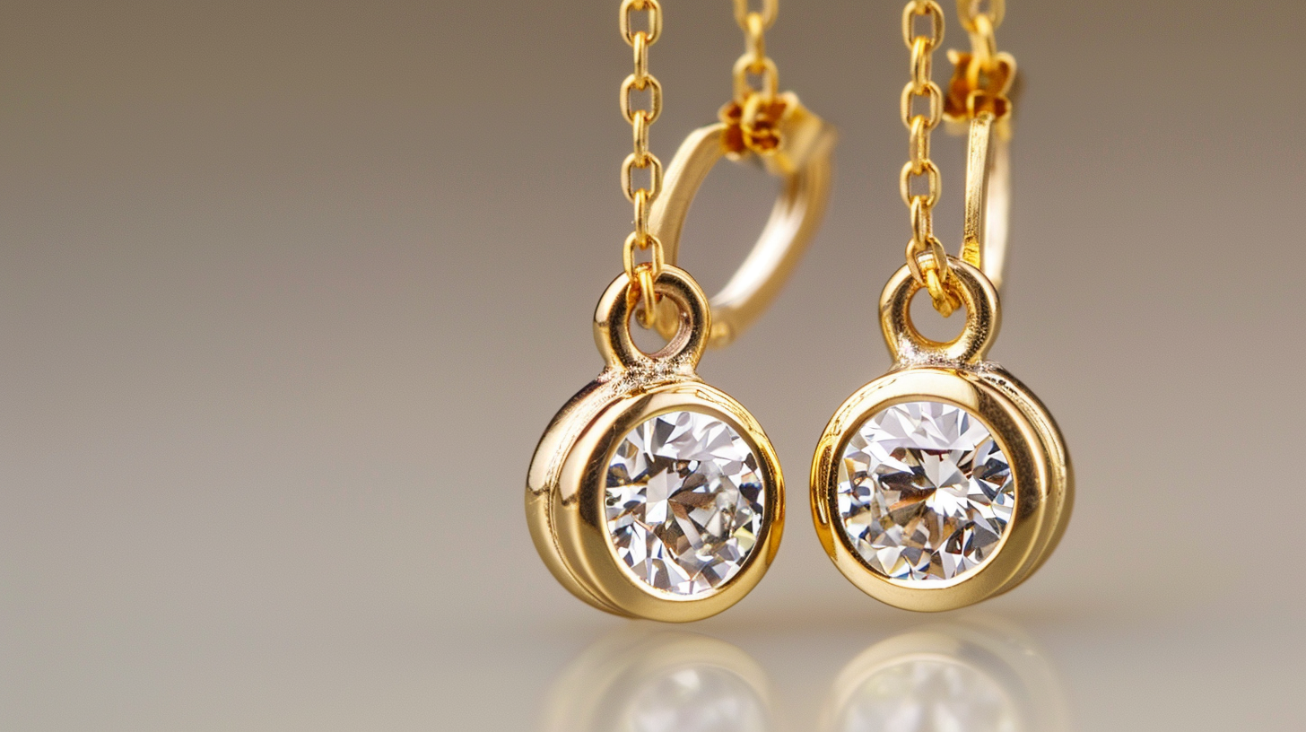 Architectural Minimalist Diamond Earrings