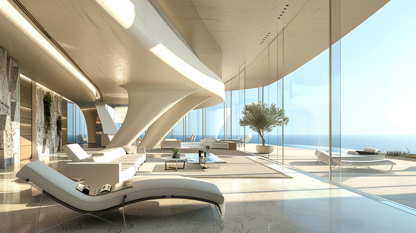 Architectural Oceanfront Luxury Home Design