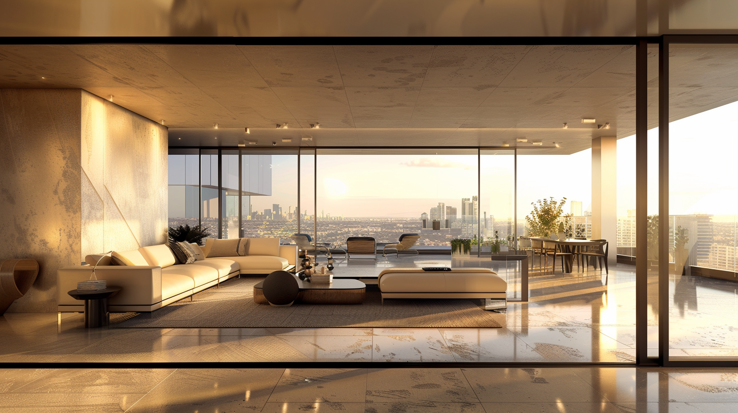 Future High-Rise Living with Elevated Balcony
