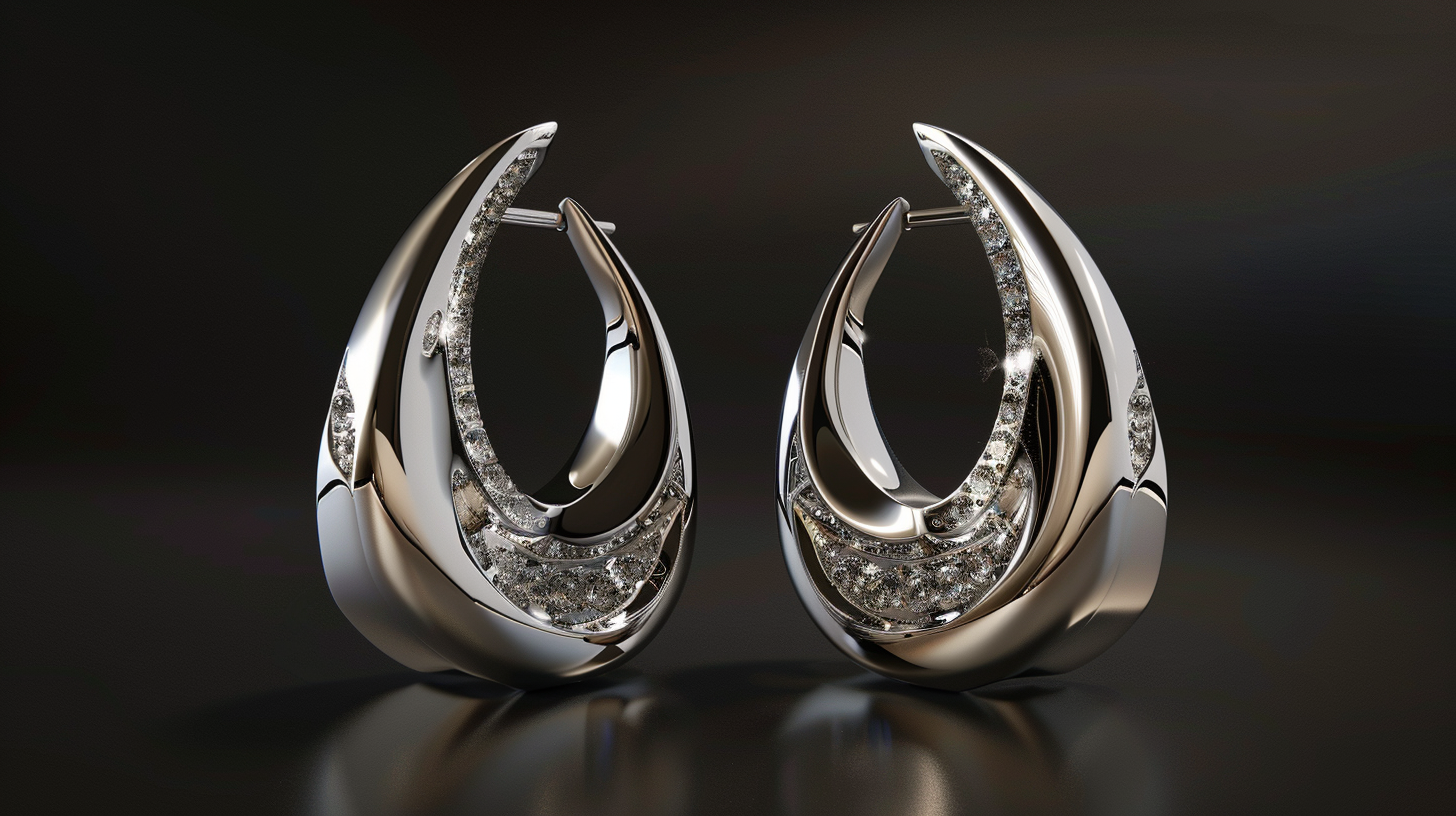 Futuristic Fine Jewellery Earrings Concept