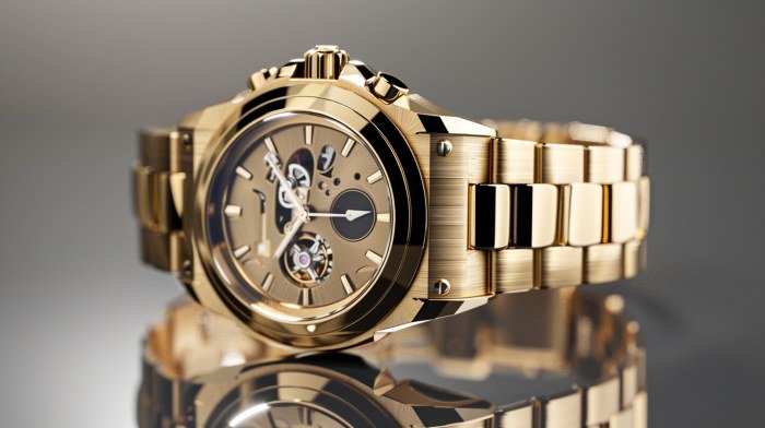 2050 Gold Luxury Watch Concept